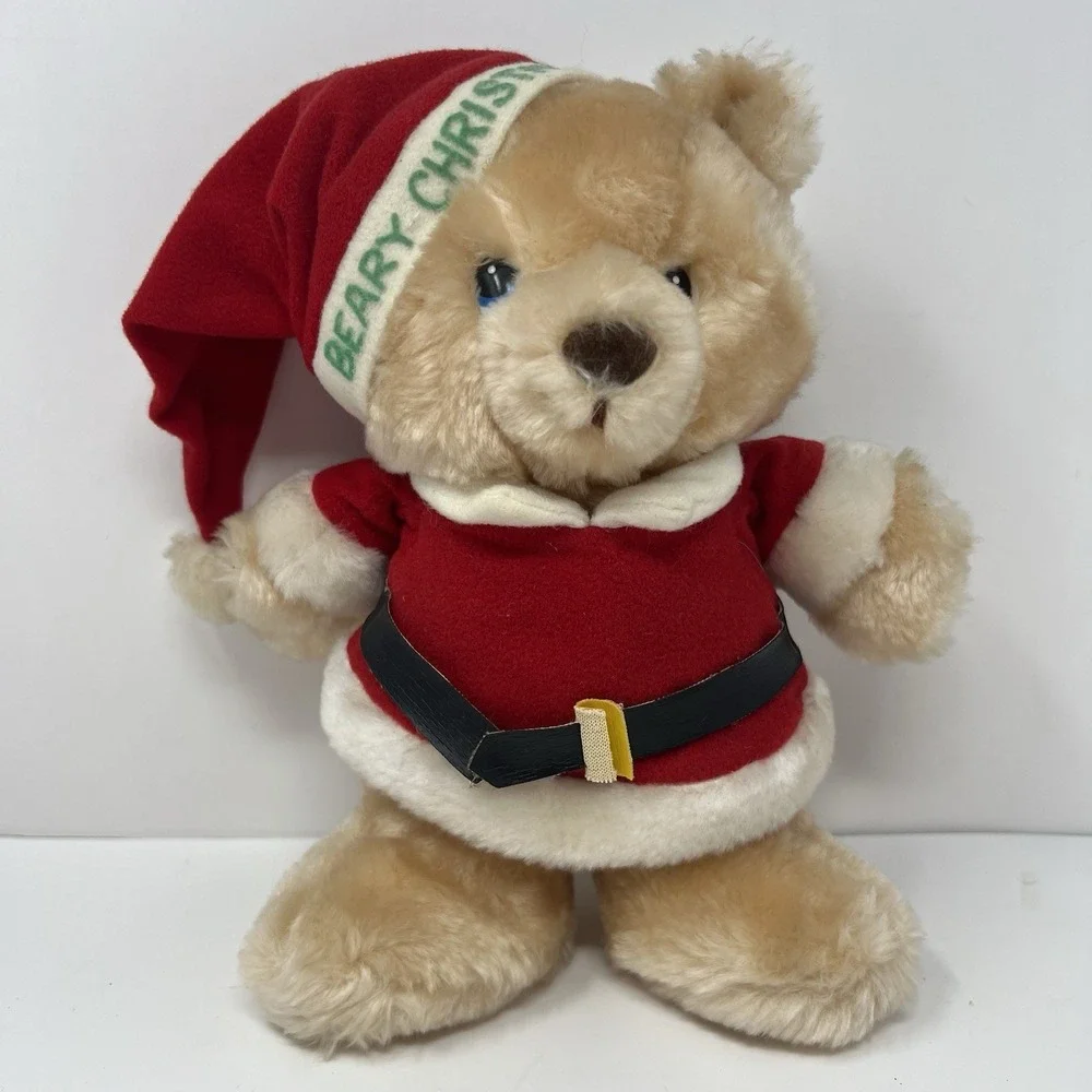 Russ Berrie Beary Christmas Santa Plush Xmas Teddy Bear 9